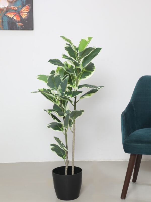 4Ft Artificial Rubber Plants with Pot