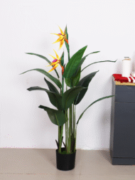 4ft Artificial Bird of Paradise Tree with Pot