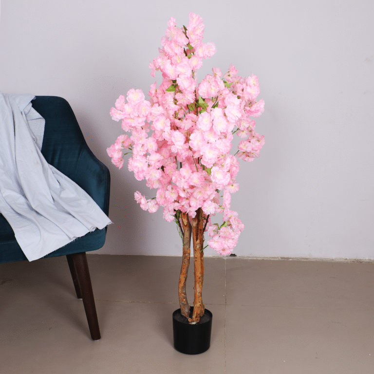 3.2Ft Artificial Blossom Flowers Plant Trees with Pot