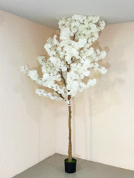 7.8Ft Artificial Blossom Flowers Plant Trees with Pot