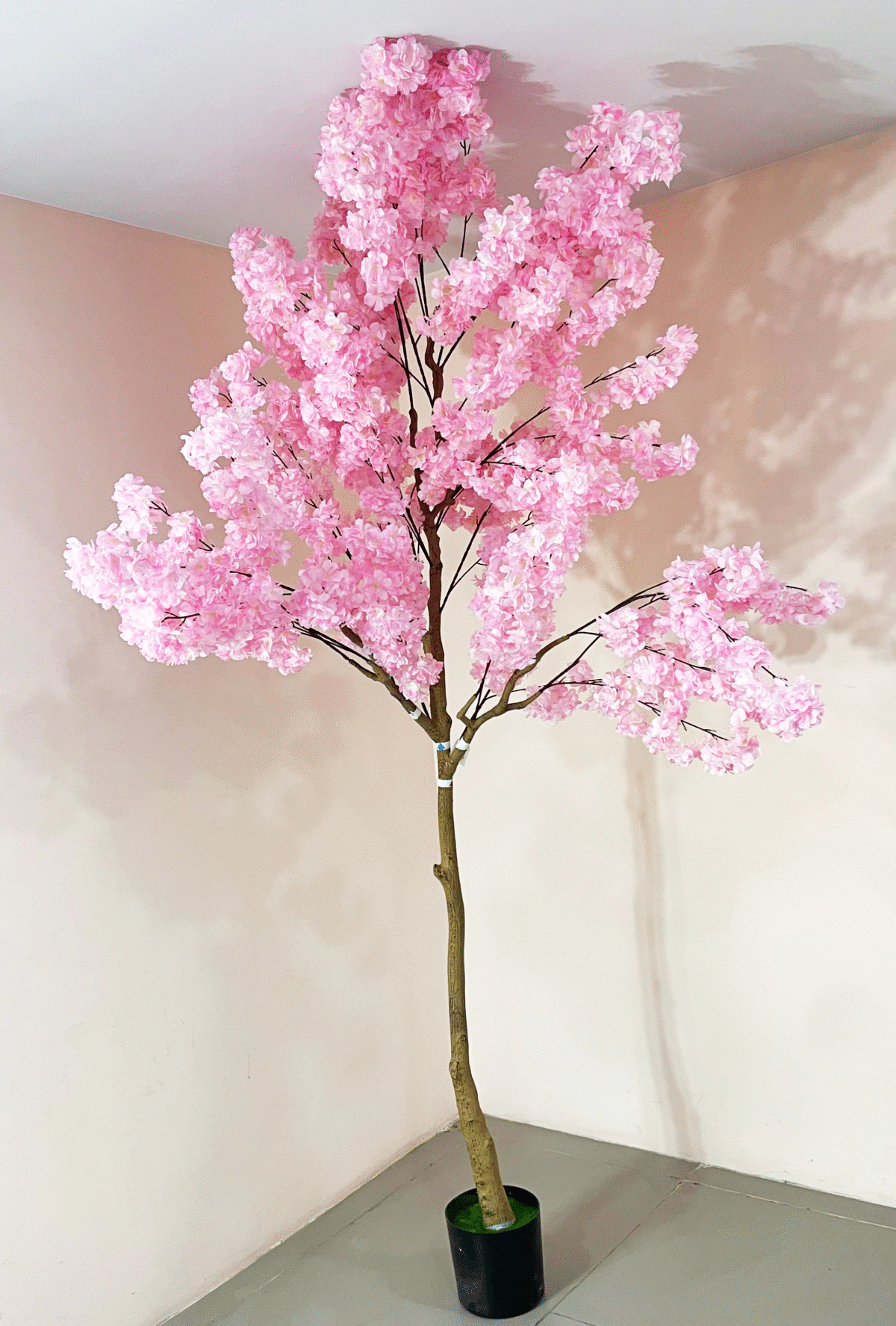 7.8Ft Artificial Blossom Flowers Plant Trees with Pot - Image 2