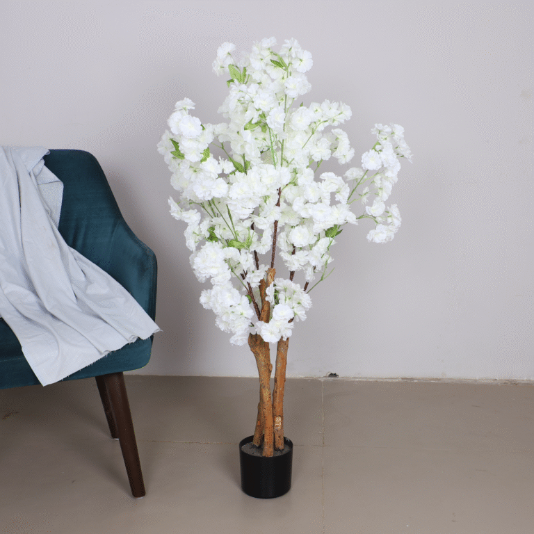 3.2Ft Artificial Blossom Flowers Plant Trees with Pot