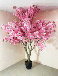 8.2Ft Artificial Blossom Flowers Plant Trees with Pot