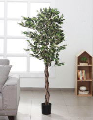 5.2Ft Artificial Mini Ficus Plant Trees with Pot