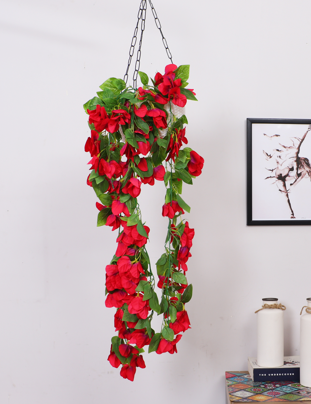 2.7Ft Artificial Hanging Bougainvillea Creeper Flowers