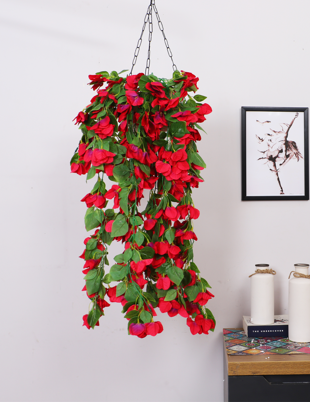 2.7Ft Artificial Hanging Bougainvillea Creeper Flowers