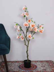 4Ft Artificial Magnolia Flowers Plant with Pot