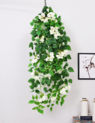 2.9Ft Artificial Hanging Bougainvillea,Flowers Pack Of 2