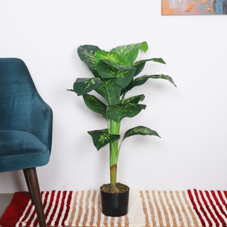 3.2Ft Artificial Dieffenbachia Plant Trees with Pot