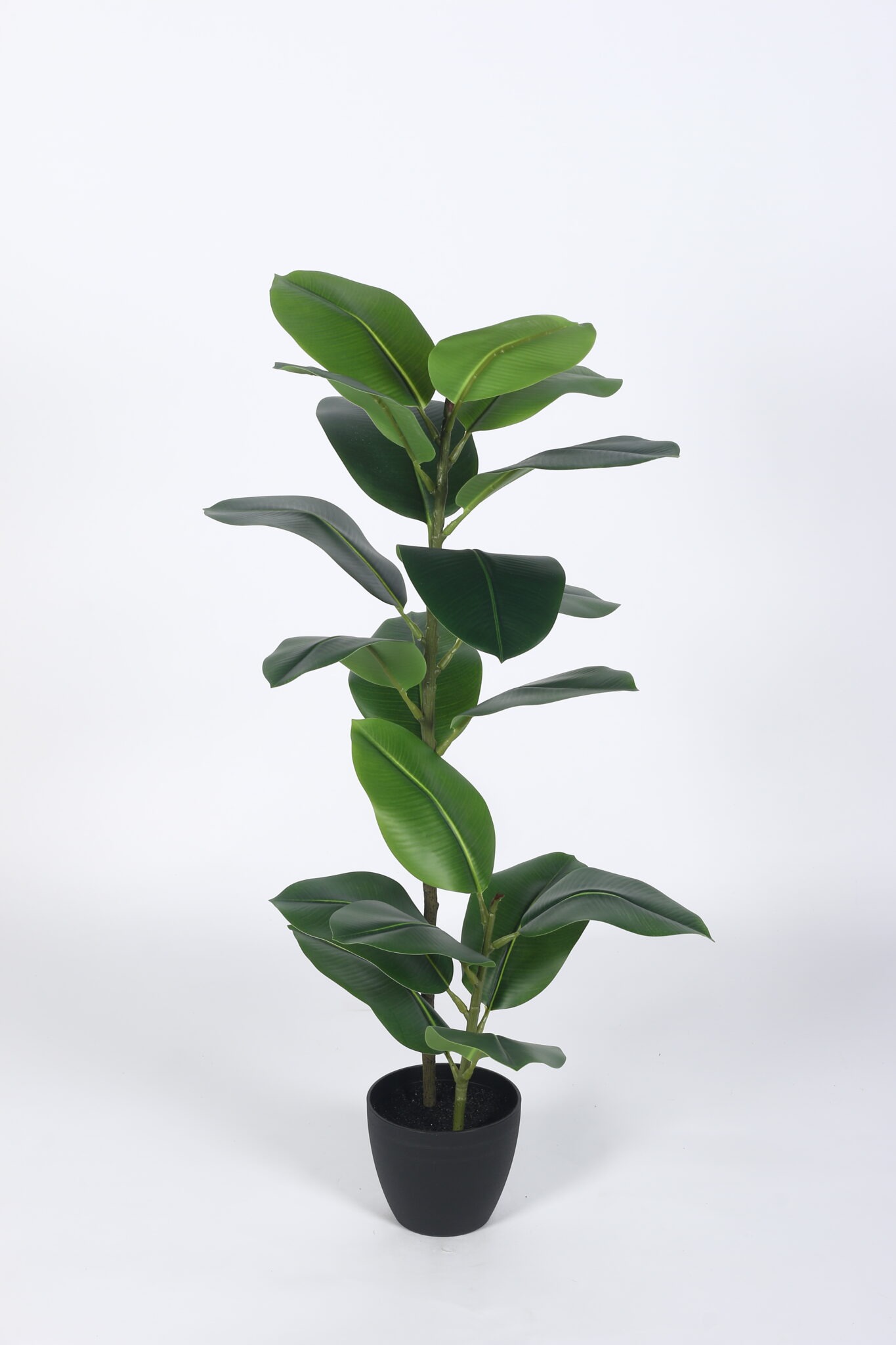 3.8Ft Artificial Rubber Plants with Pot - Image 2