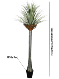 7.5Ft Artificial Yucca Palm Trees with Pot - Image 2