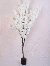 6Ft Artificial Blossom Flowers Plant Trees with Pot - Image 2
