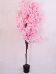 6Ft Artificial Blossom Flowers Plant Trees with Pot - Image 2