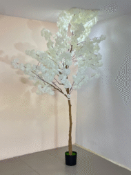 7.8Ft Artificial Blossom Flowers Plant Trees with Pot - Image 5