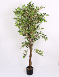 5.2Ft Artificial Mini Ficus Plant Trees with Pot - Image 2