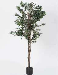 5.2Ft Artificial Mini Ficus Plant Trees with Pot - Image 2