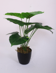 1.8Ft Artificial Plant For 12 Green Leaves with Pot - Image 2