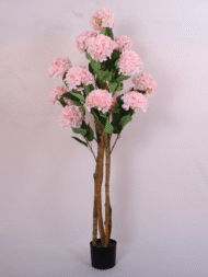 5Ft Artificial Hydrangea Flowers Plant Faux Silk with Pot - Image 2