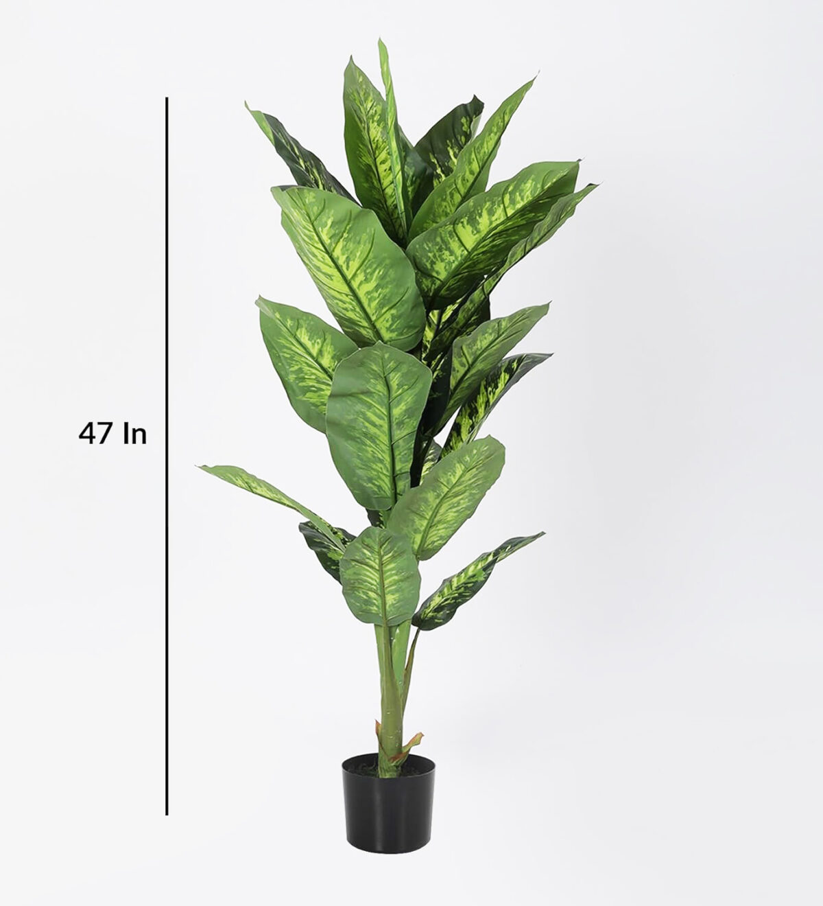 4.5Ft Artificial Dieffenbachia Plant Trees with Pot - Image 3