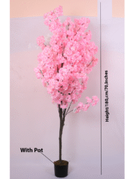 6Ft Artificial Blossom Flowers Plant Trees with Pot - Image 3