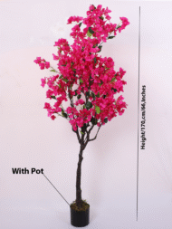 5.5Ft Artificial Bougainvillea Tree with Pot - Image 3