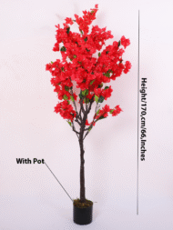 5.5Ft Artificial Bougainvillea Tree with Pot - Image 3