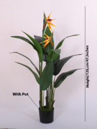 4ft Artificial Bird of Paradise Tree with Pot - Image 3