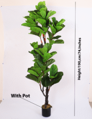 6ft Artificial Fiddle Leaf Fig Tree with Pot - Image 3
