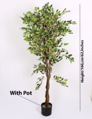 5.2Ft Artificial Mini Ficus Plant Trees with Pot - Image 3