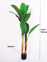 5.2Ft Artificial Banana Plant Trees with Pot - Image 3