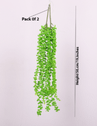 1.6Ft Artificial Hanging String of Pearls Creeper Plants Of 2 - Image 3