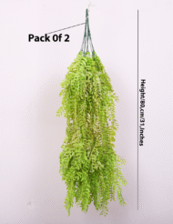 2.6Ft Artificial Hanging Green Creeper Plants Pack Of 2 - Image 3