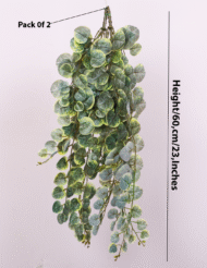1.9Ft Artificial Hanging Green Creeper Plants Pack Of 2 - Image 3