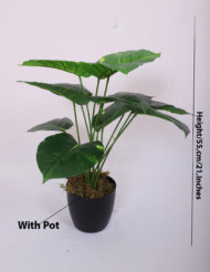 1.8Ft Artificial Plant For 12 Green Leaves with Pot - Image 3