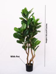 4ft Artificial Fiddle Leaf Fig Tree with Pot - Image 3