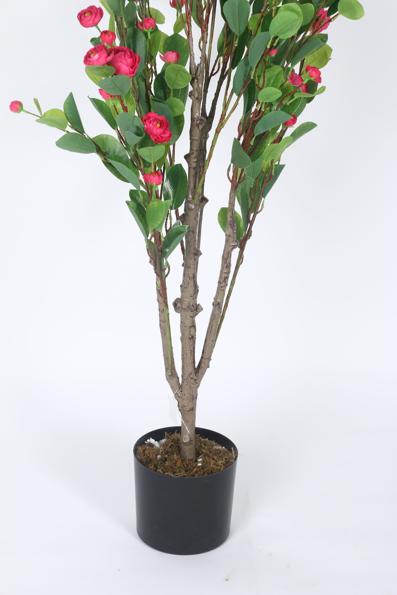 4.Ft Artificial Camellia Rose Flowers Plants for with Pot - Image 4