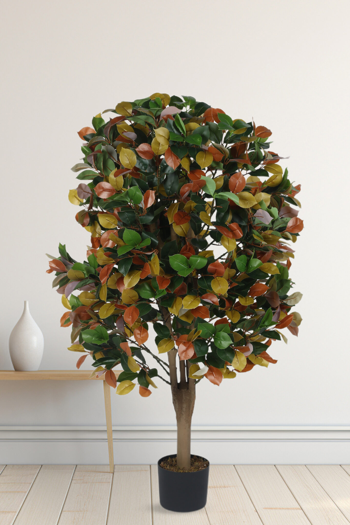 4.Ft Artificial Red Ficus Plant with Pot - Image 4