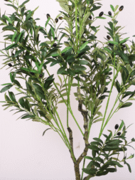 5Ft Artificial Olive Tree Fake Potted Olive Silk Tree with Pot - Image 4