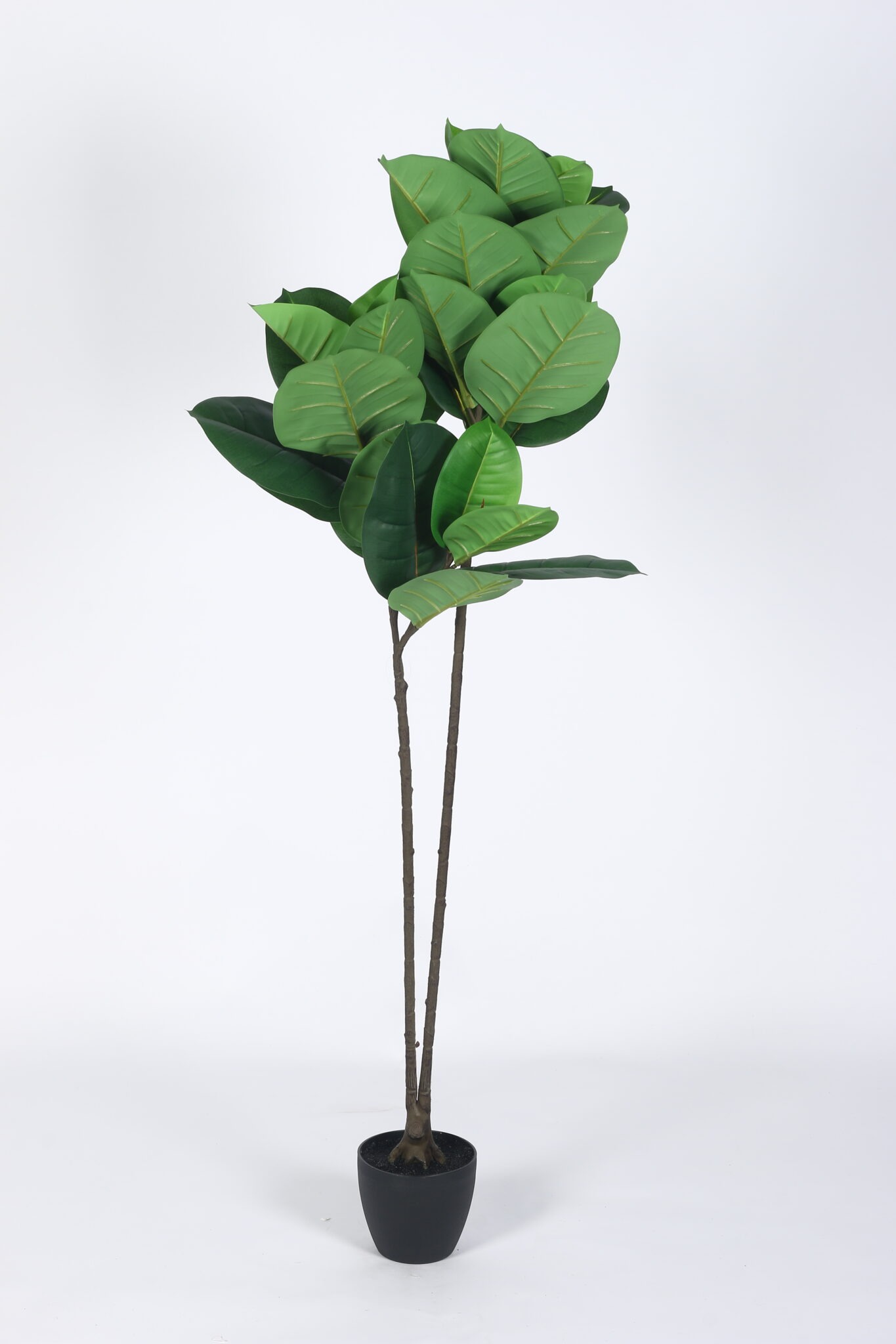4Ft Artificial Rubber Plants with Pot - Image 2