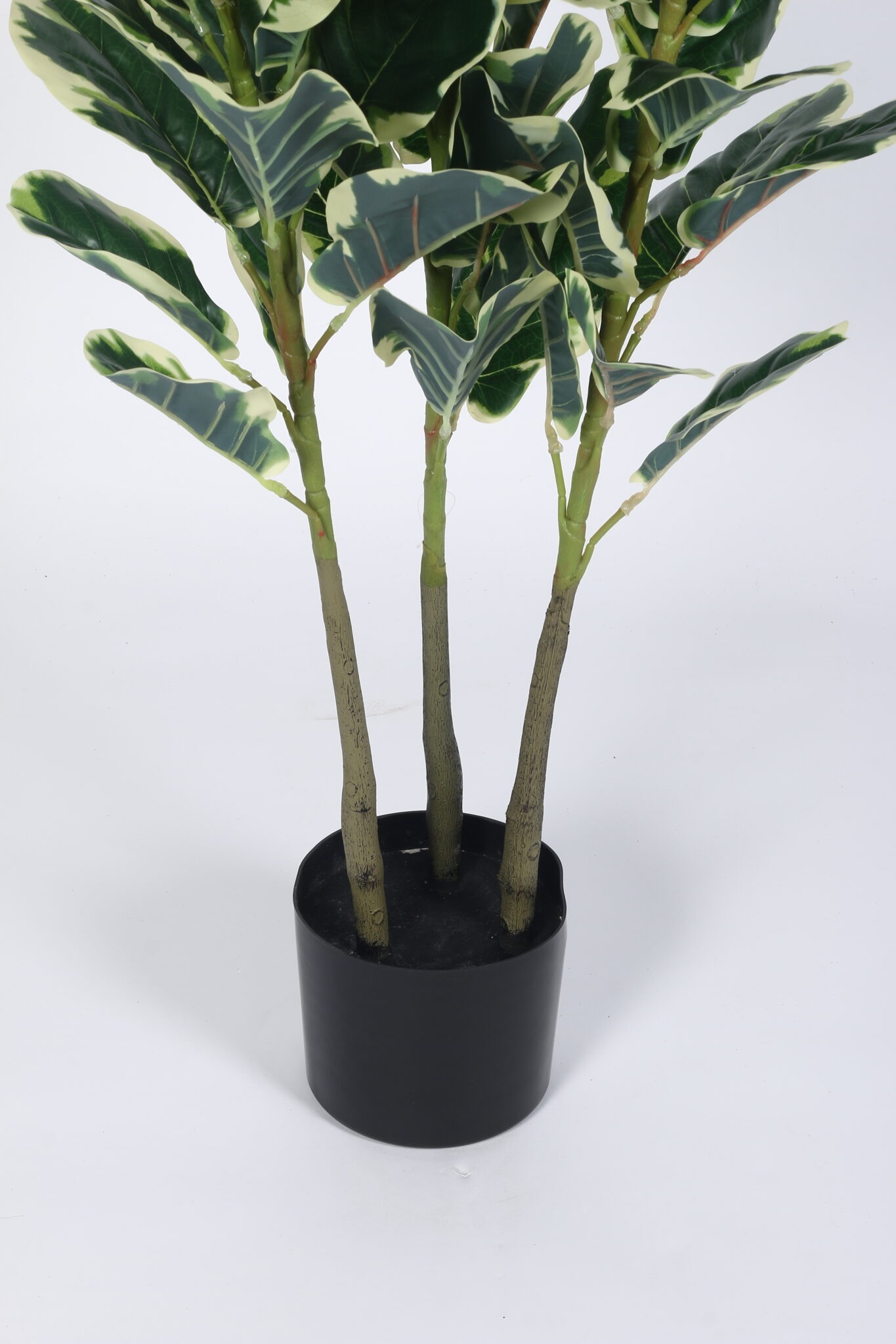 5Ft Artificial Variegated Fiddle Leaf Fig Plants with Pot - Image 7