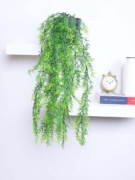 2.3Ft Artificial Plants String of Pearls Plant in Black Pots