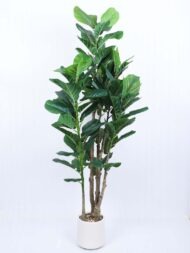 5.1Ft Artificial Fiddle Leaf Fig Tree,With Pot - Image 2