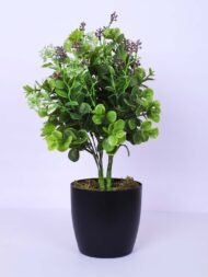 1.1Ft Artificial Anthurium Flower Plant With Black Pot - Image 2