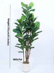 5.1Ft Artificial Fiddle Leaf Fig Tree,With Pot - Image 3