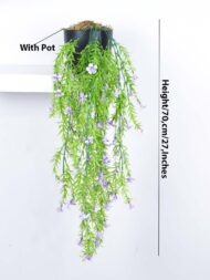 2.2Ft Artificial Hanging Plants With Pot - Image 3