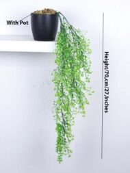 2.2Ft Artificial Hanging Plants With Pot - Image 3