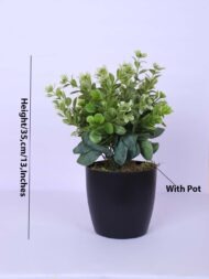 1.1 Ft Artificial Potted Plant With Black Pot - Image 3