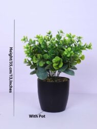1.1 Ft Artificial Potted Plant With Black Pot - Image 3