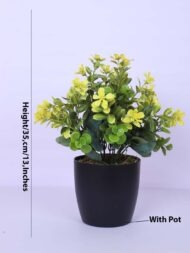 1.1 Ft Artificial Potted Plant With Black Pot - Image 3