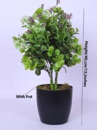 1.1Ft Artificial Anthurium Flower Plant With Black Pot - Image 3